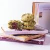 Matcha White Chocolate Cookie with Raspberry Filling