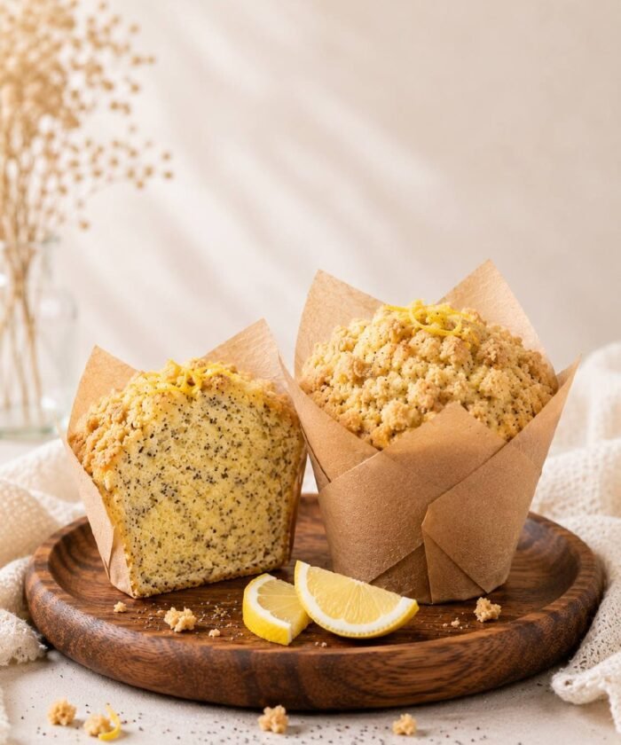 Lemon Poppy Seed Crumble Muffin